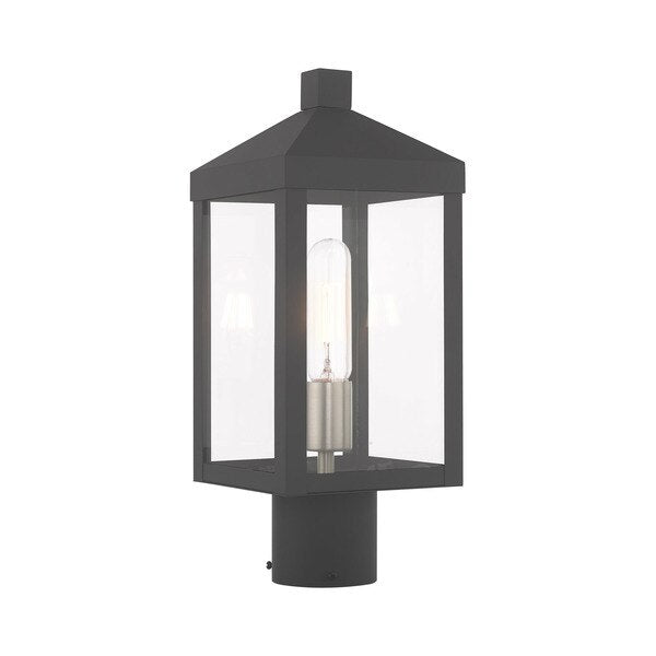 Nyack 1 Light Scandinavian Gray Outdoor Post Top Lantern