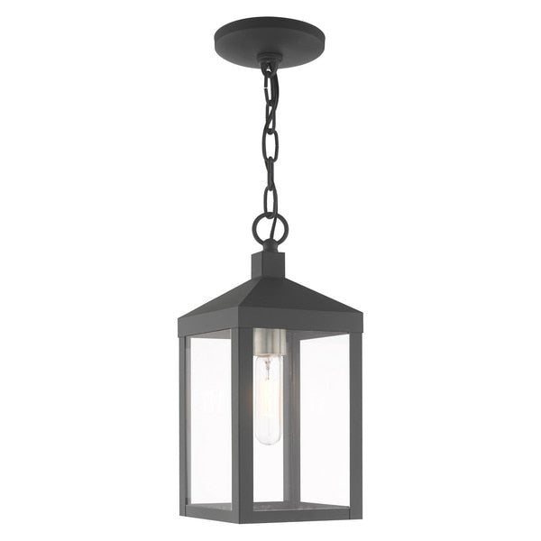 Nyack 1 Light Scandinavian Gray Outdoor Pendant Lantern