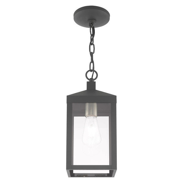 Nyack 1 Light Scandinavian Gray Outdoor Pendant Lantern