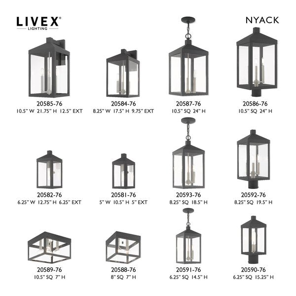 Nyack 1 Light Scandinavian Gray Outdoor Pendant Lantern