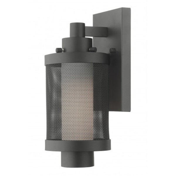 Textured Black Outdoor Wall Lantern, 1 Li