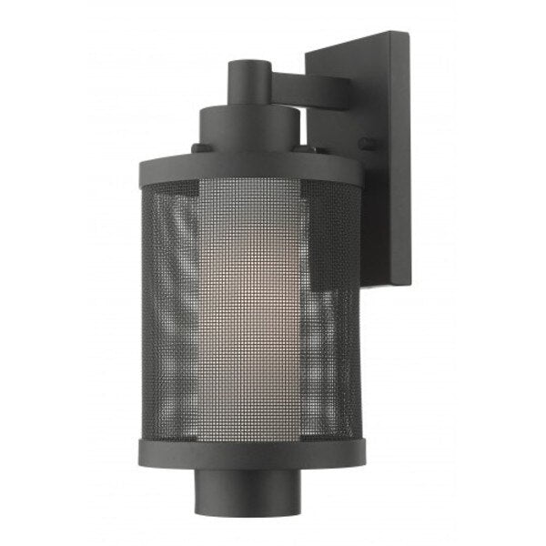 Textured Black Outdoor Wall Lantern, 1 Li