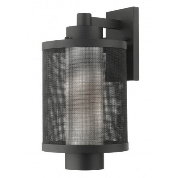 Textured Black Outdoor Wall Lantern, 1 Li