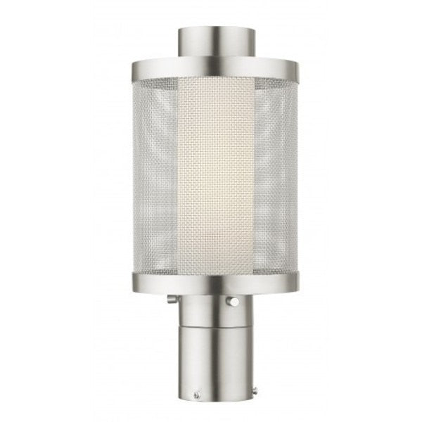 Brushed Nickel Outdoor Post Top Lantern,