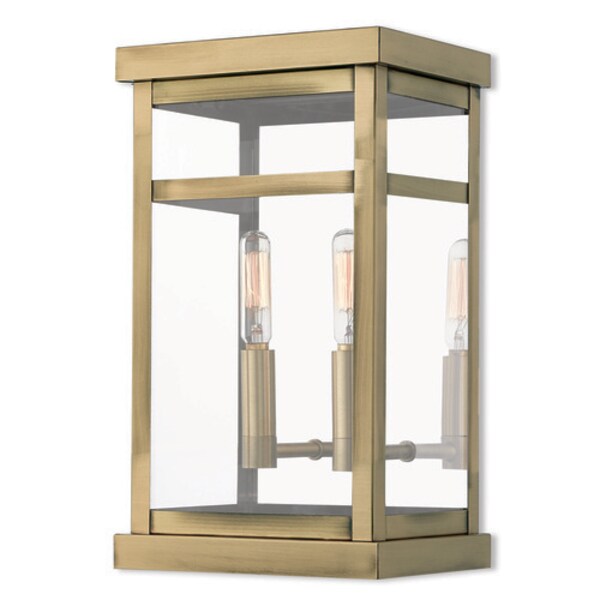 Hopewell 2 Light Antique Brass Outdoor W