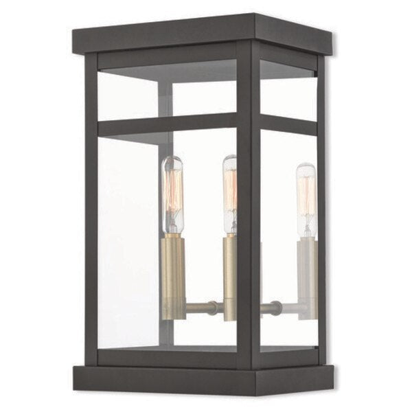 Hopewell 2 Light Bronze Outdoor Wall Lan