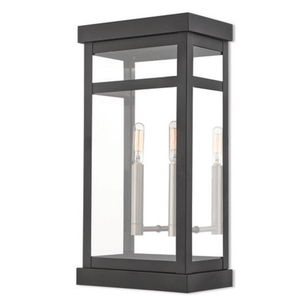 Hopewell 2 Light Black Outdoor Wall Lant