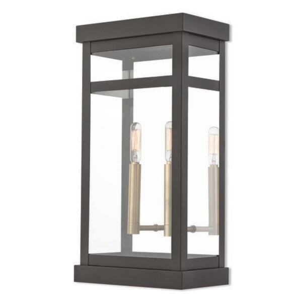 Hopewell 2 Light Bronze Outdoor Wall Lantern