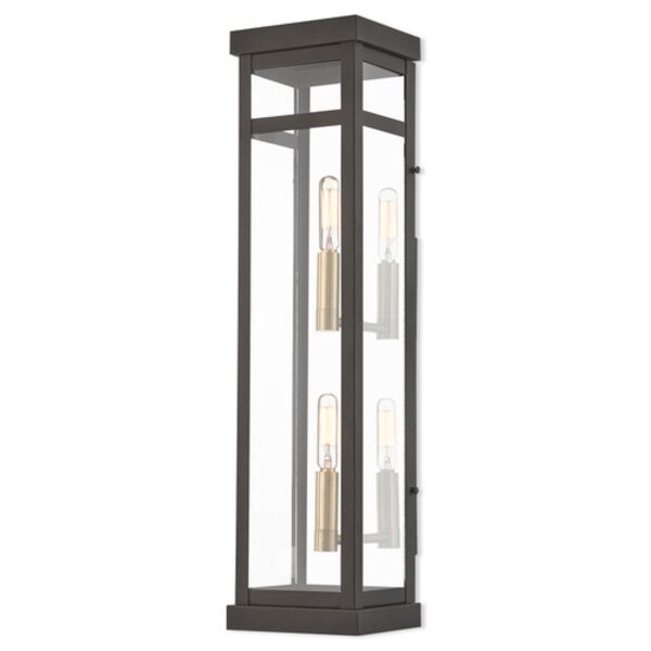 Hopewell 2 Light Bronze Outdoor Wall Lantern