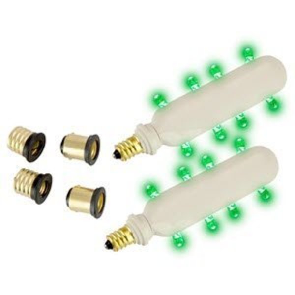 Grn LED, Exit Retro 2 Lamp, 4 Base Adap