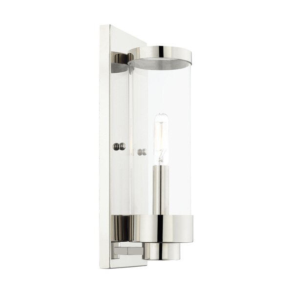 Hillcrest 1 Light Polished Chrome Outdoor ADA Wall Lantern