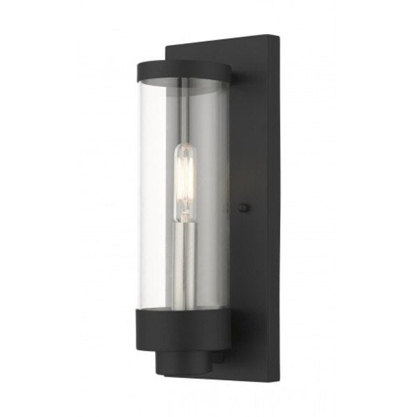 Textured Black Outdoor ADA Wall Lantern,