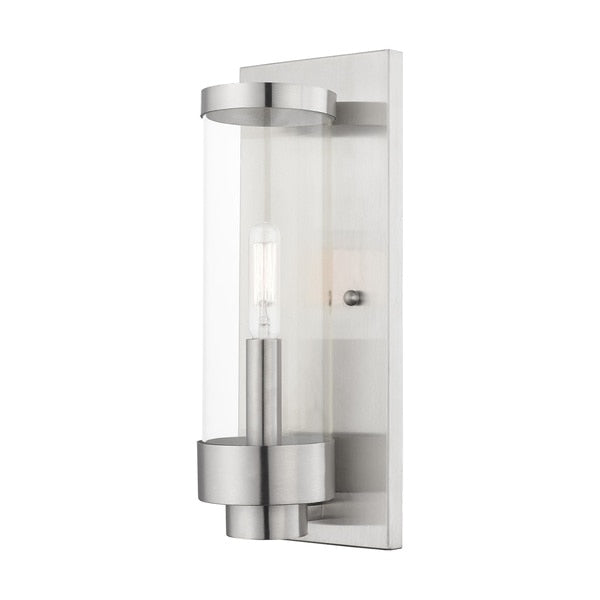 Hillcrest 1 Light Brushed Nickel Outdoor