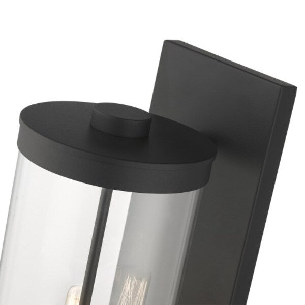 Textured Black Outdoor Wall Lantern, 3 Li