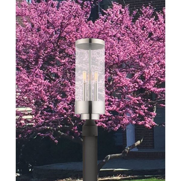 Hillcrest 3 Light Polished Chrome Outdoo
