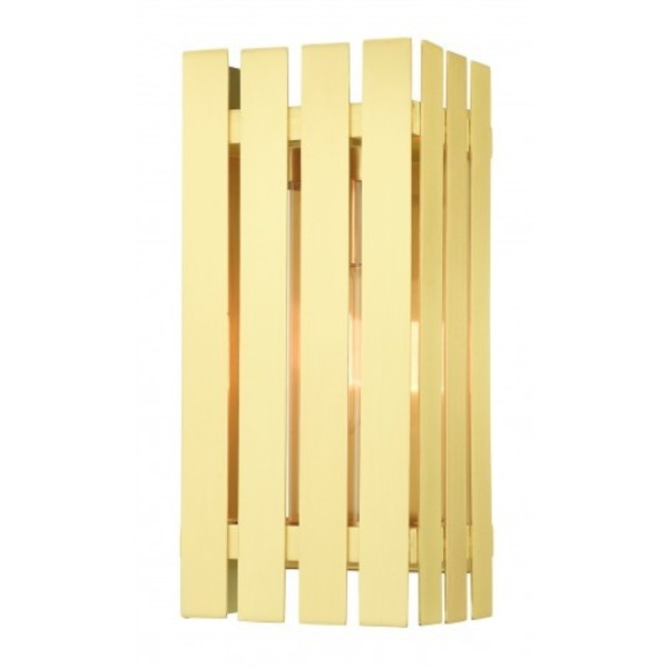 Satin Brass Outdoor Wall Lantern, 1 Light