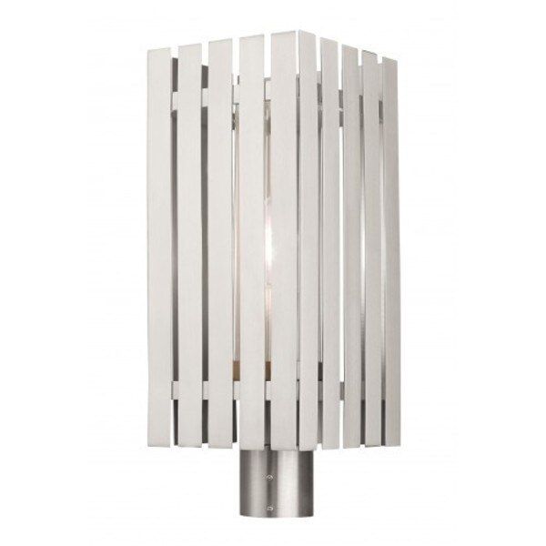 Brushed Nickel Outdoor Post Top Lantern,