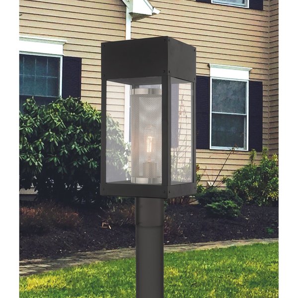 Franklin 1 Light Black Outdoor Post Top