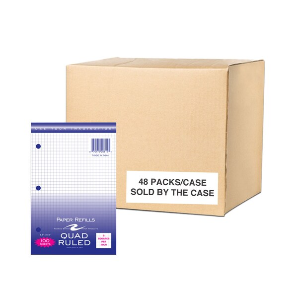 Case of Loose Leaf Graph Paper, 100 sht/pk, 8.5