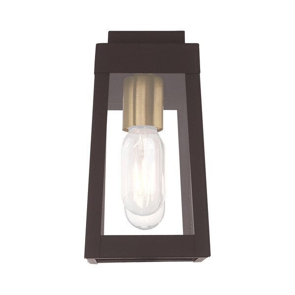 Oslo 1 Light Bronze Outdoor Wall Lantern