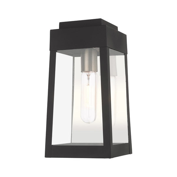 Oslo 1 Light Black Outdoor Wall Lantern