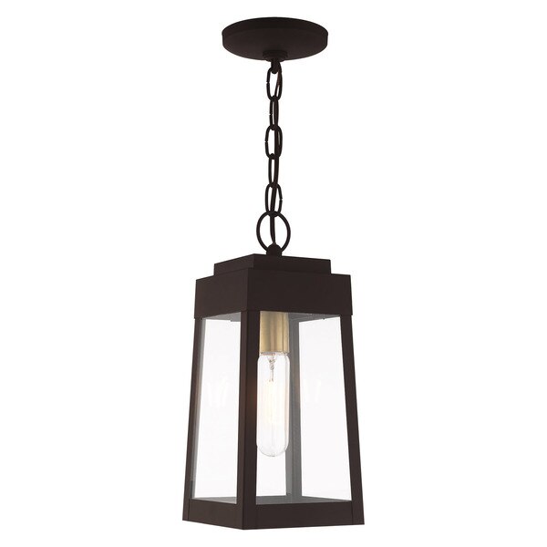 Oslo 1 Light Bronze Outdoor Pendant Lant
