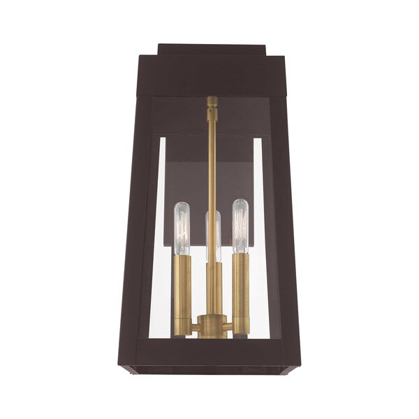 Oslo 3 Light Bronze Outdoor Wall Lantern