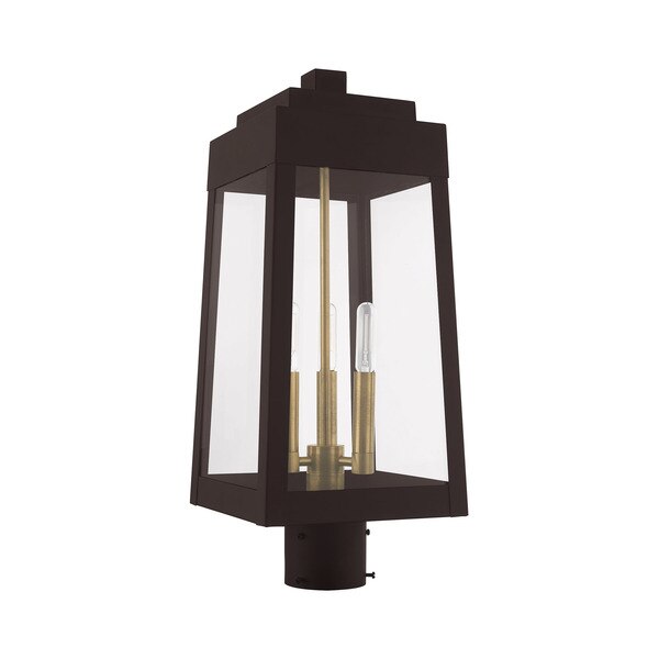 Oslo 3 Light Bronze Outdoor Post Top Lan