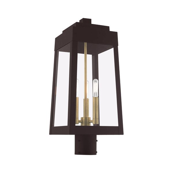 Oslo 3 Light Bronze Outdoor Post Top Lan