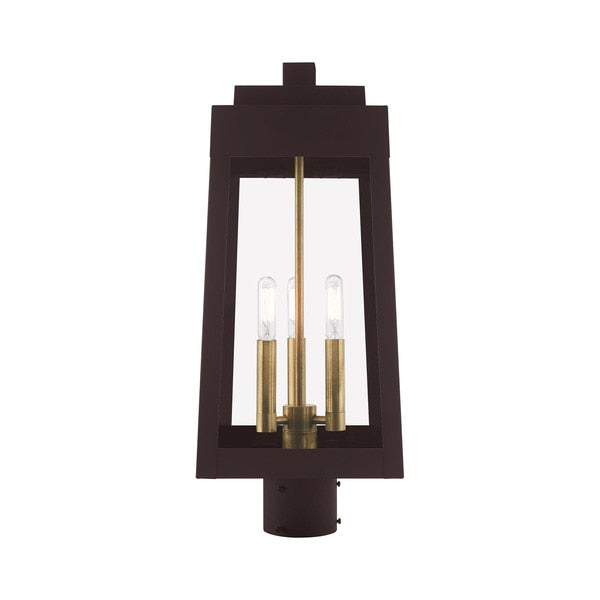 Oslo 3 Light Bronze Outdoor Post Top Lan
