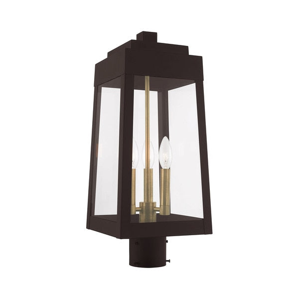 Oslo 3 Light Bronze Outdoor Post Top Lan