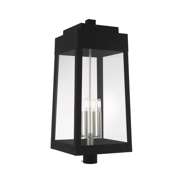 Oslo 4 Light Black Outdoor Post Top Lant