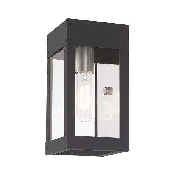 Barrett 1 Light Scandinavian Gray Outdoor Wall Lantern