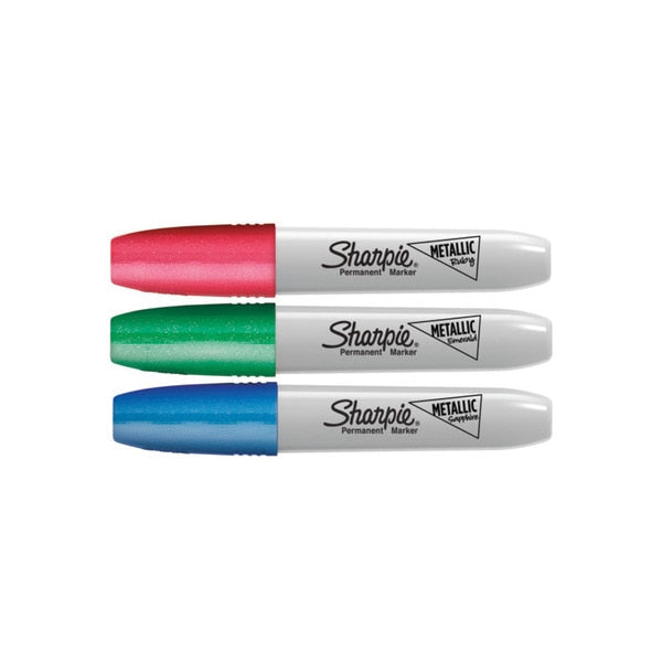 Metallic Chisel Permanent Marker, PK3