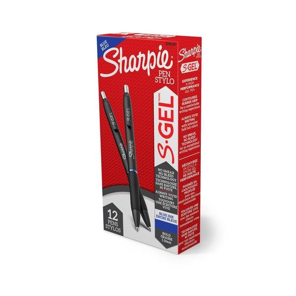S-Gel Pen, Bold 1.0mm, Blue, PK12