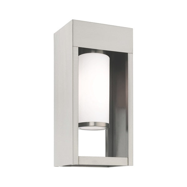 Bleecker 1 Light Brushed Nickel Outdoor Wall Lantern