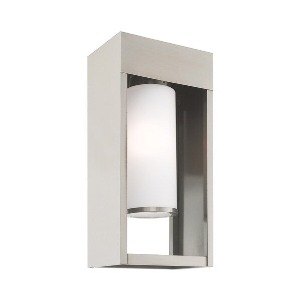 Bleecker 1 Light Brushed Nickel Outdoor Wall Lantern
