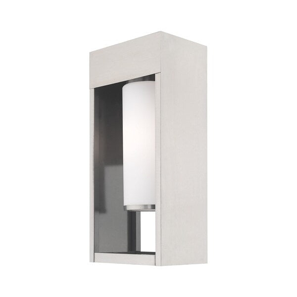 Bleecker 1 Light Brushed Nickel Outdoor Wall Lantern