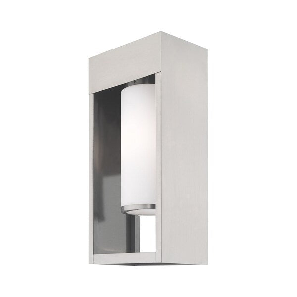 Bleecker 1 Light Brushed Nickel Outdoor Wall Lantern
