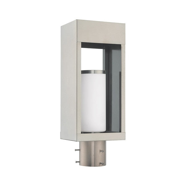 Bleecker 1 Light Brushed Nickel Outdoor Post Top Lantern