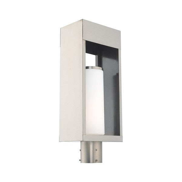 Bleecker 1 Light Brushed Nickel Outdoor Post Top Lantern
