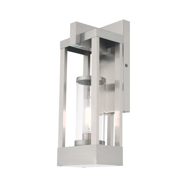 Delancey 1 Light Brushed Nickel Outdoor Wall Lantern
