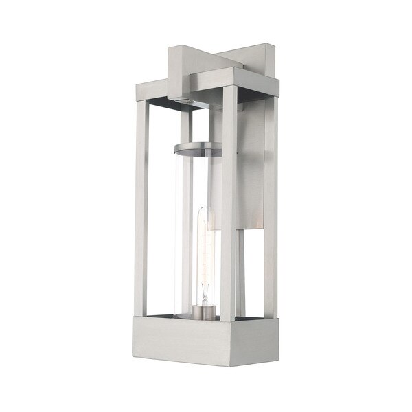 Delancey 1 Light Brushed Nickel Outdoor Wall Lantern