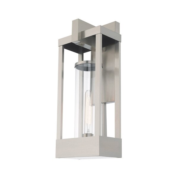 Delancey 1 Light Brushed Nickel Outdoor Wall Lantern