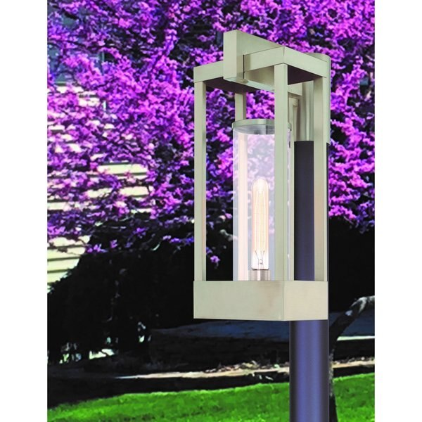 Delancey 1 Light Brushed Nickel Outdoor Post Top Lantern