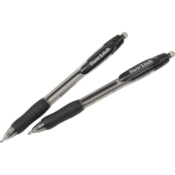 Retractable Ballpoint Pen, 1.4 mm, Black PK12