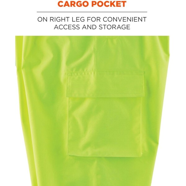 Black Bottom Rain Pants, Lime, Small