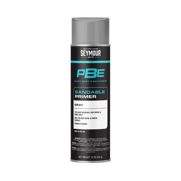 PBE Professional Primer Spray Paint, Sandable Gray, 15 oz.