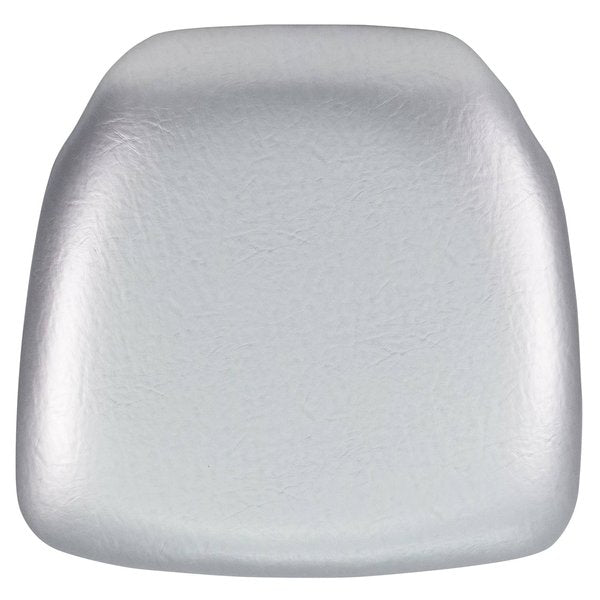 Hard Silver Vinyl Chiavari Chair Cushion, PK20