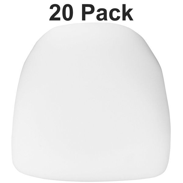 Hard White Fabric Chiavari Chair Cushion, PK20